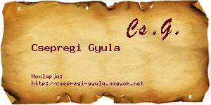 Csepregi Gyula névjegykártya