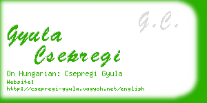 gyula csepregi business card
